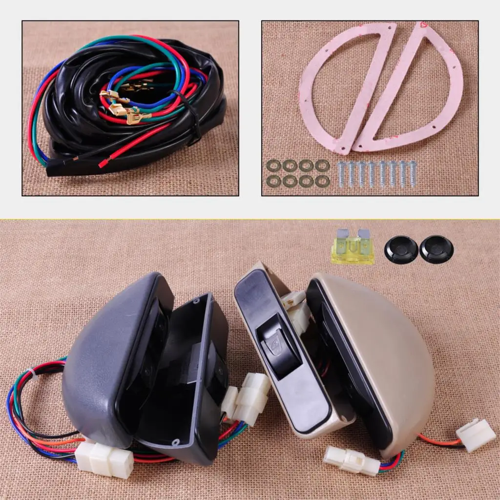 

CITALL Car Front 2 Door Power Button Window Switch Lock Kit Rocker Switch Fit for Ford Toyota Chevrolet Nissan VW Honda Audi Kia