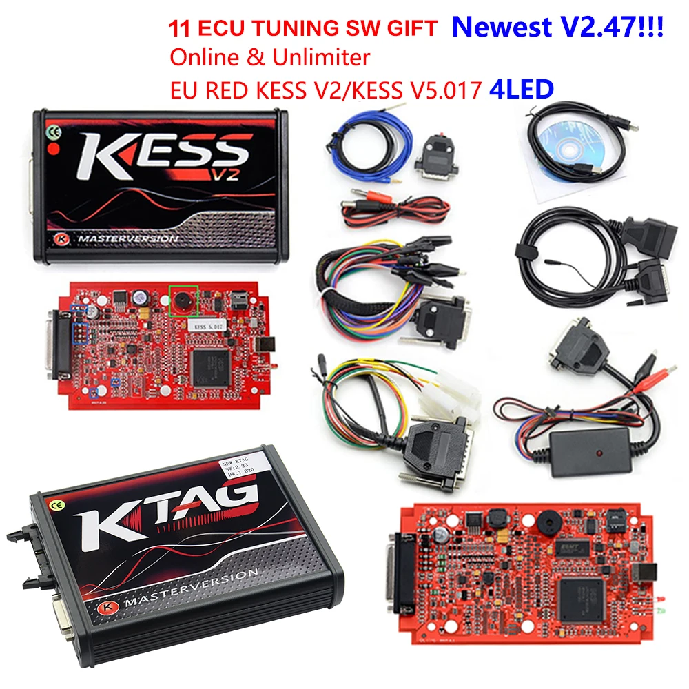 

Unlimited Token! 2019 Red K tag KTAG V7.020 KESS V2 V5.017 SW V2.25 2.47 Master ECU Chip Tuning Tool Red PCB Online