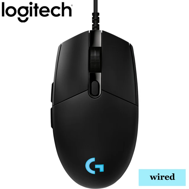 Logitech Original G Pro Gaming Mouse Professional Wired Mouse with PMW3366 12K&HERO 16K Optional RGB for E-sports Gamer Using 1