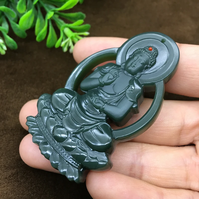 Xinjiang hitian jade sapphire тонкий материал инкрустированный Южно красным с подвеской в