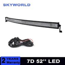 52 ”675 W 3 Linhas Levou Barra de Luz de Trabalho para Trator barco OffRoad 4WD 4×4 Truck SUV ATV Condução Da Motocicleta 12 V 24 V