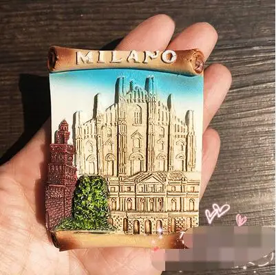 

Hot Selling Newest Magnetic Time France Paris Milan Milan Export European Tourist Landscape Fridge Magnet Sticker Home Decor
