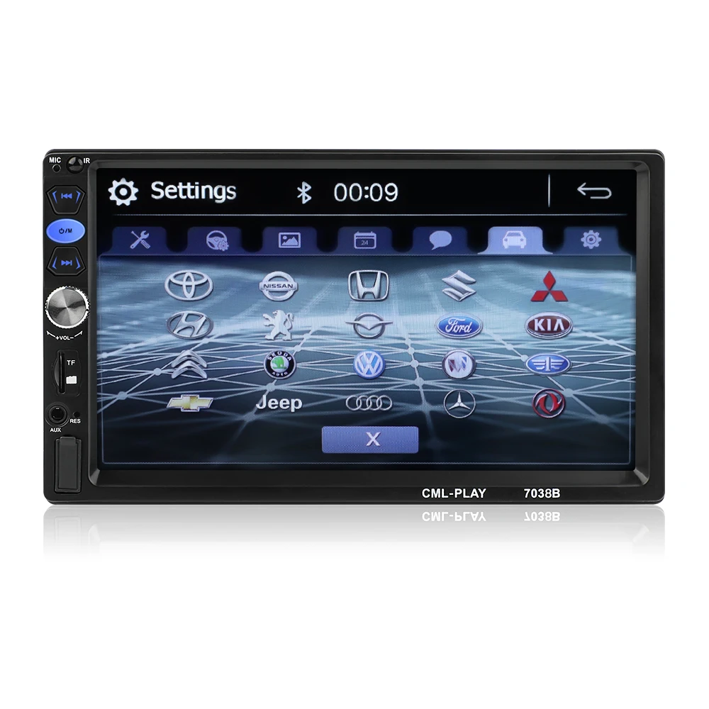 2din Car Radio 7 inch Touch mirrorlink Android Player subwoofer DVR Player Autoradio Bluetooth Rear View Camera tape recorder