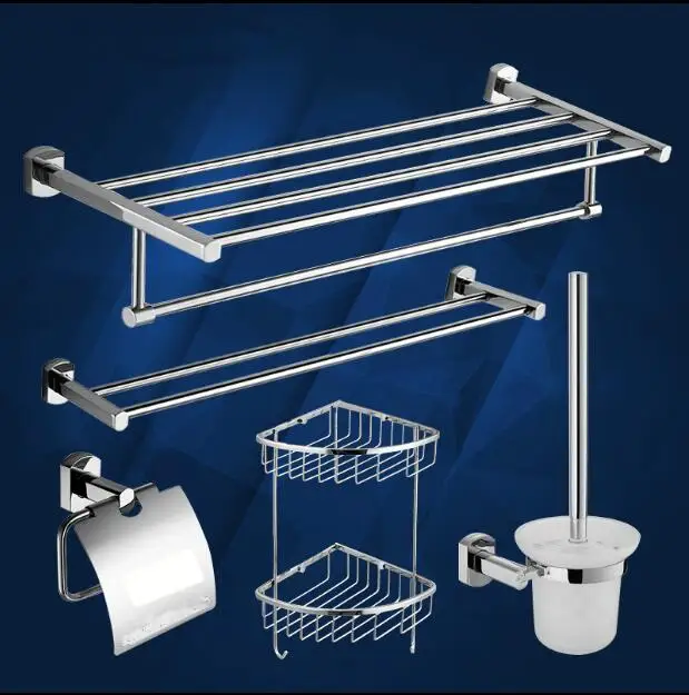 Modern Sanitary Hardware Set Chrome Finished Bathroom Accessories Modern Sanitary Hardware Set Chrome Finished Bathroom Accessories Products Towel Holder Bar Ring Free Shipping In Bath Sets From