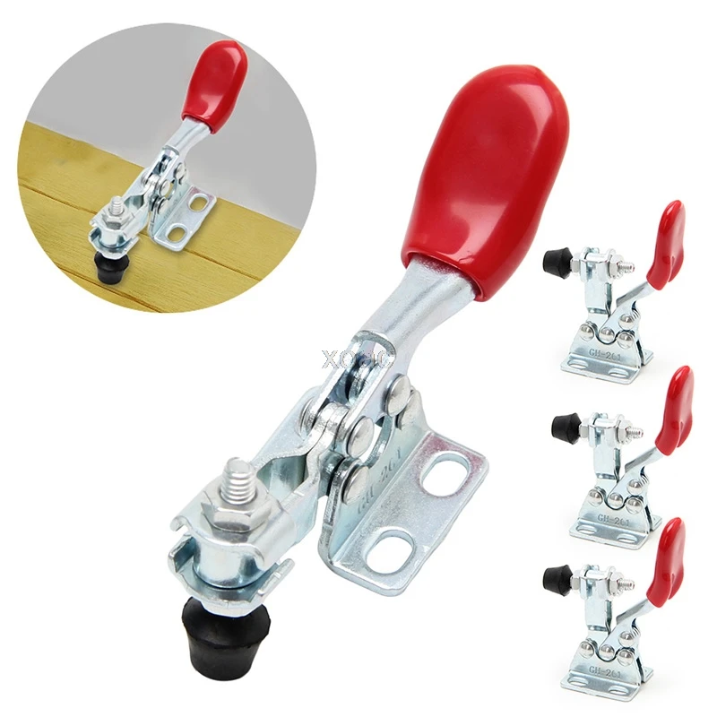 

4Pcs/Set Metal Horizontal Quick Release Hand Tool Toggle Clamp For Fixing Workpiece M09 dropship