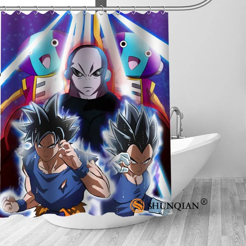 Custom Dragon Ball Hot Sale Polyester Fabric Printing Shower Curtain 12 Hooks For The Bathroom 3D Waterproof Bath Curtain