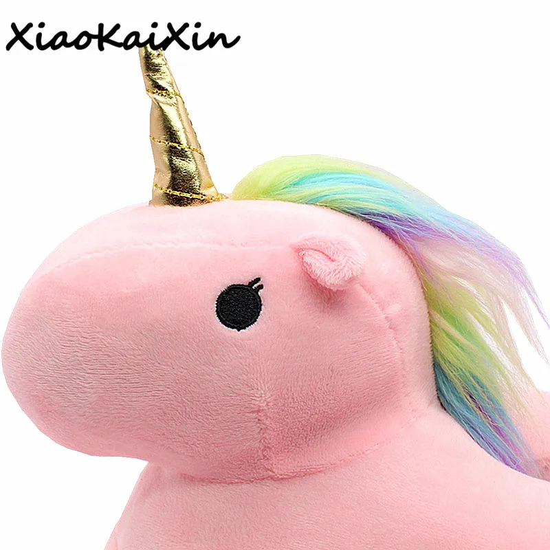 

Cute Anime Cartoon Unicorn Slippers for Women Kids Winter Warm Soft PP Plush Home/House Shoes Men Flip Flops eenhoorn pantoffels