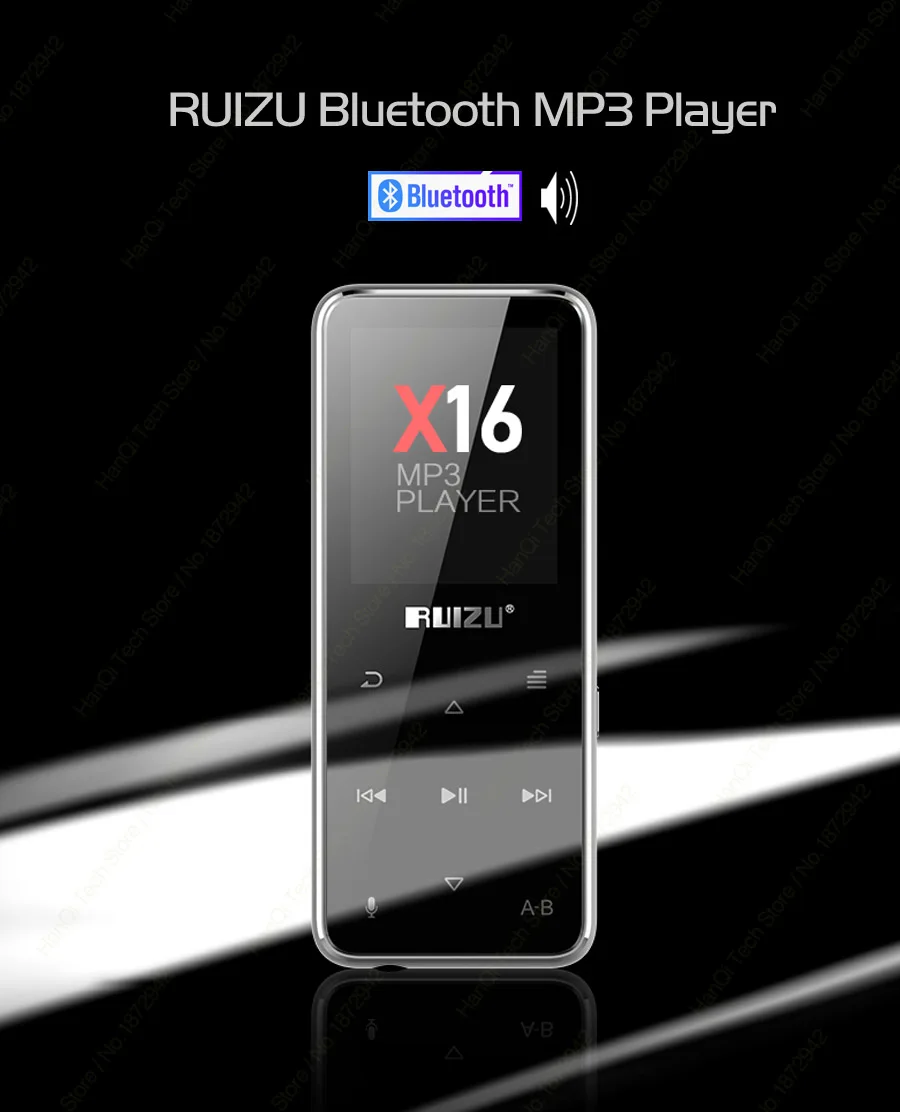 Ruidu X16 Bluetooth MP3-плеер Hifi спортивный Flac музыкальный плеер со встроенным динамиком поддержка fm-радио запись электронной книги шагомер