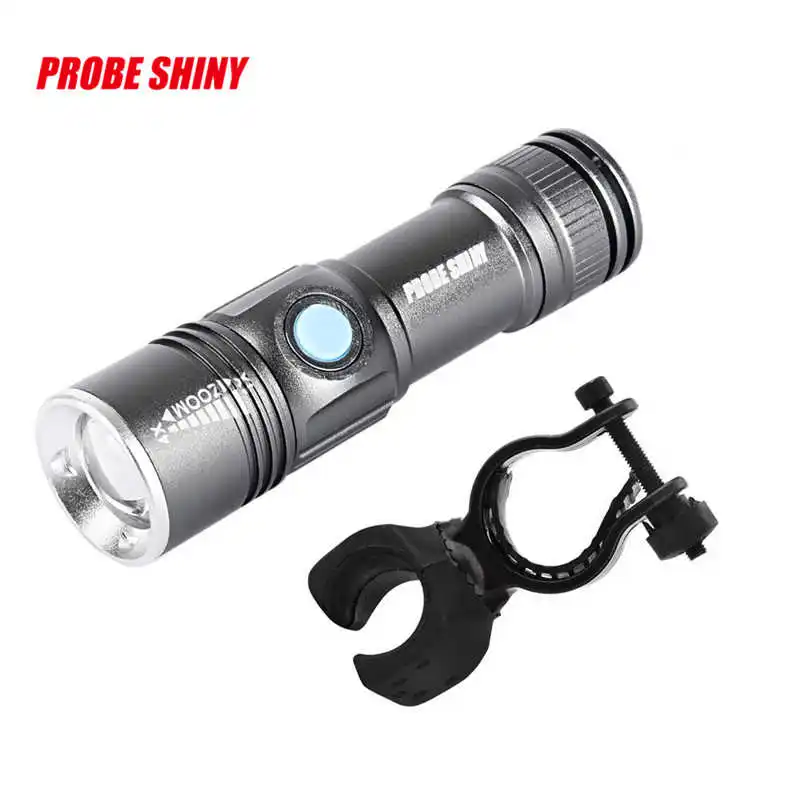 PROBE SHINY Adjustable LED Zoom 3000LM powerful led flashlight MINI USB Rechargeable Flashlight Torch Portable #3o8 (7)