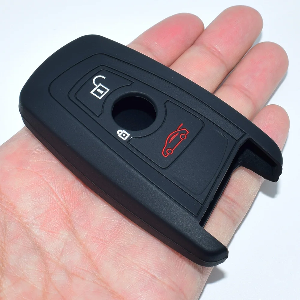 Силиконовый чехол для ключей от машины для BMW F20 F30 F32 F07 F12 F02 F25 F26 умный пульт дистанционного управления Fob Защитная Крышка черный брелок сумка авто аксессуар