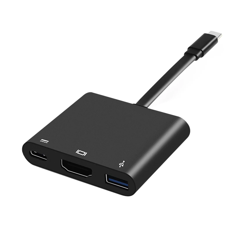 USB Type-C to HDMI USB3.0+PD Charge Hub Type C Video Data Adapter USB-C Converter for Apple Air Pro Chromebook Dell XPS 12/13 |