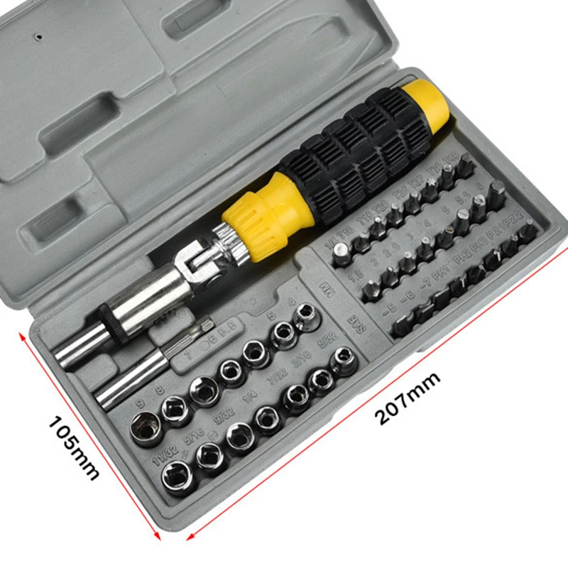 KALAIDUN Ratcheting Wrench Screwdriver Set Precision Multifunction Bit Kit Magnetic Portable Rotating Household Repair Hand Tool5