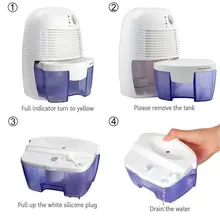 Мини домашний осушитель воздуха немой осушитель шкаф сухой машины бесшумный осушитель воздуха для подвалов с 500 мл бак XROW-600 А