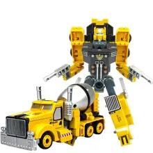 Инженерный автомобиль робот-трансформер пластиковый Автопогрузчик из сплава взрослые автомобиль Желтые подарки ручной глаз координационные образовательные модели игрушек