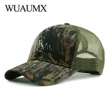 Wuaumx Casual Summer Mesh Cap Camouflage Baseball Caps For Men Women Breathable Net Hats And Caps Outdoor Snapback Cap casquette Wuaumx Casual Summer Mesh Cap Camouflage Baseball Caps For Men Women Breathable Net Hats And Caps Outdoor Snapback Cap casquette