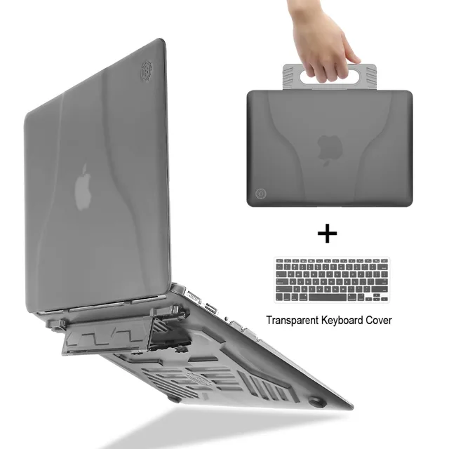 Unique multi-angle stand + portable matte case for the MacBook Air 13 inch A1369 A1466+Transparent keyboard cover