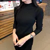 8 colors 2022 Autumn Women lady sweater high elastic Solid Turtleneck sweater women slim sexy tight Bottoming Knitted Pullovers ► Photo 2/5