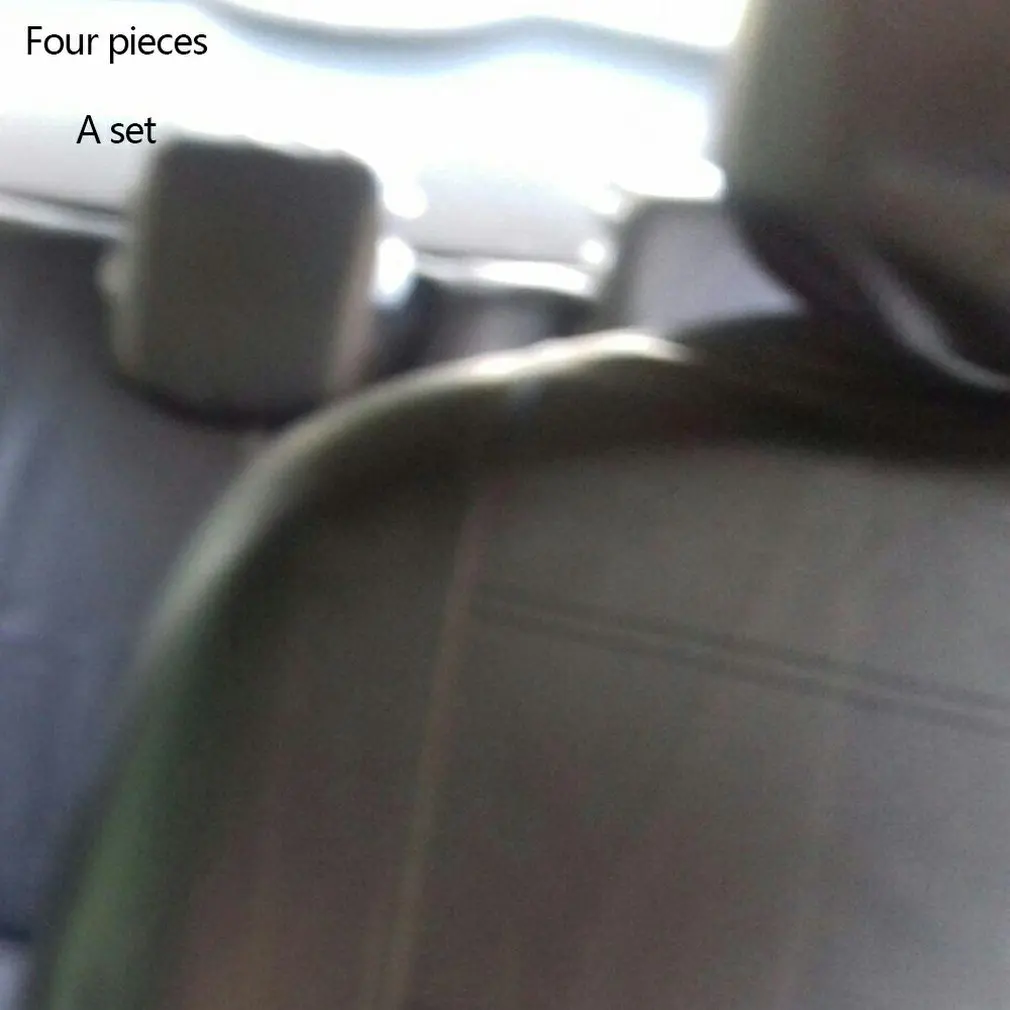 

Black Leatherette Car Seat Covers Front Rear Full Set Side Airbag & Armrest Compatible Synthetic Leather Auto
