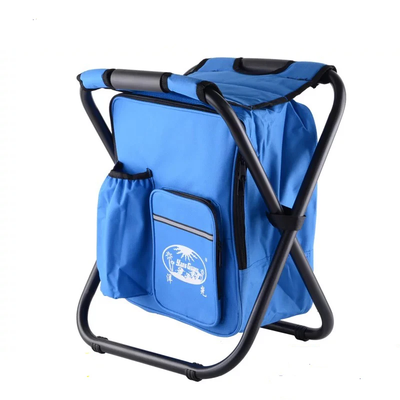 Portable ice pack with insulation bag can be back fishing stool beach chair light outdoor refrigerated folding stool chair Portable ice pack with insulation bag can be back fishing stool beach chair light outdoor refrigerated folding stool chair