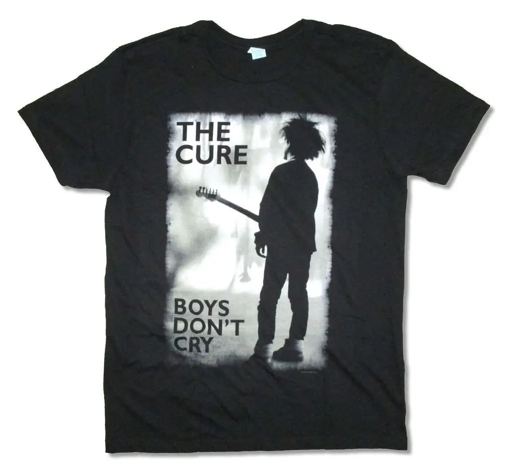 The Cure Boys Don't Cry Grey Image Black T Shirt New Official Band