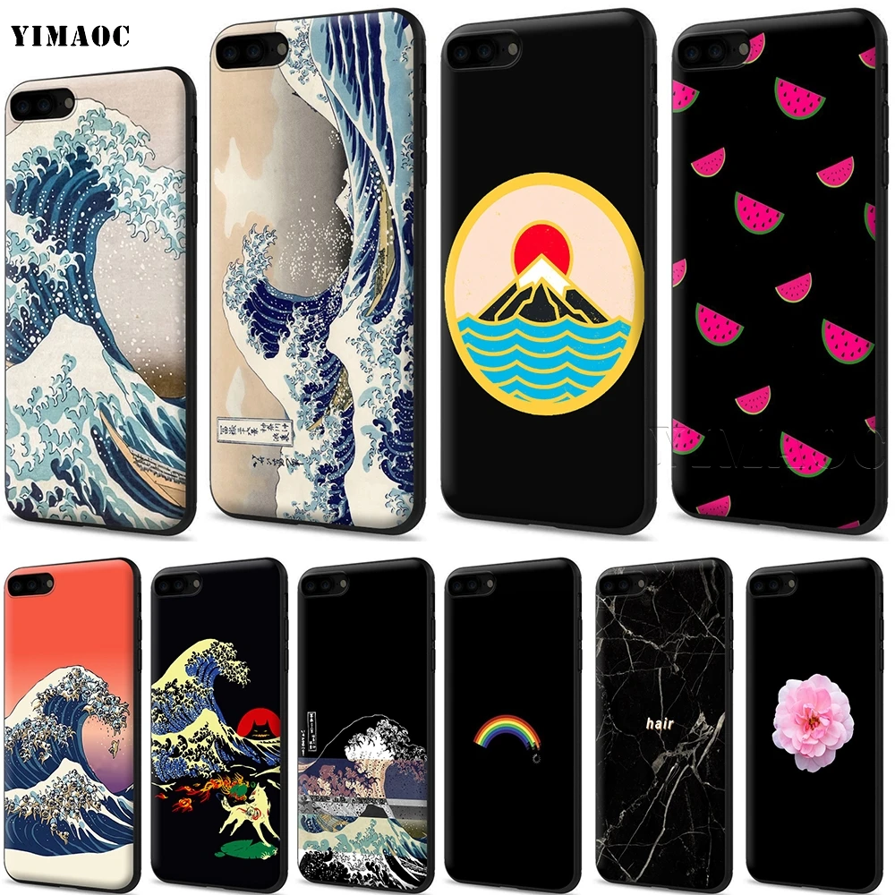 

YIMAOC The Great Wave off Kanagawa Japanese Silicone Soft Case for iPhone 11 Pro XS Max XR X 8 7 6 6S Plus 5 5S SE