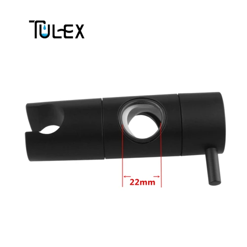 TULEX черный ручной держатель для душевой головки для слайдера 19-25 мм высота и угол регулируемый держатель распылителя Замена душа часть - Цвет: TL2023-B22MM