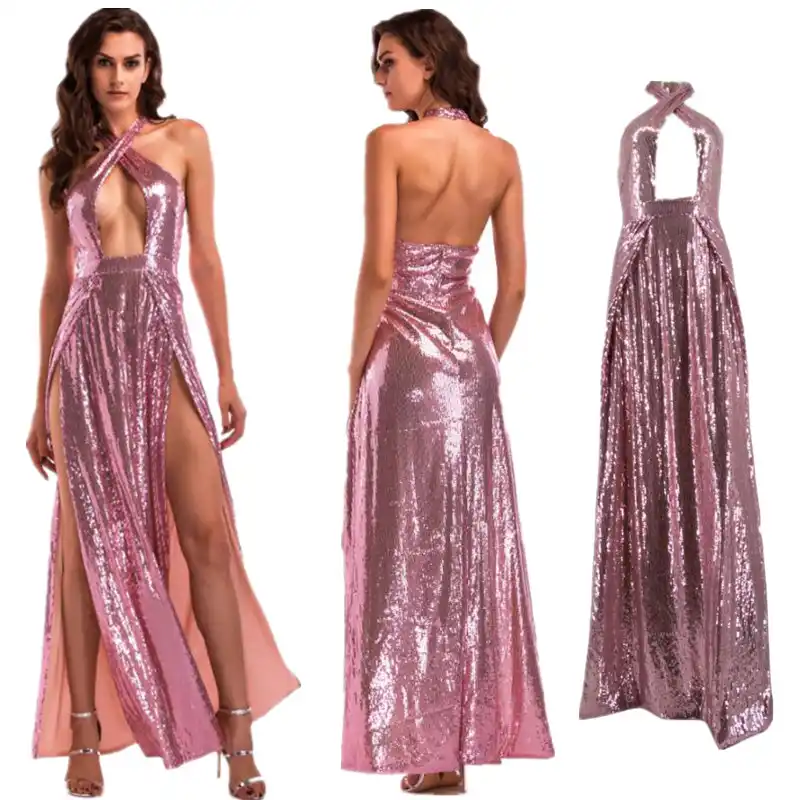 halter neck christmas party dress