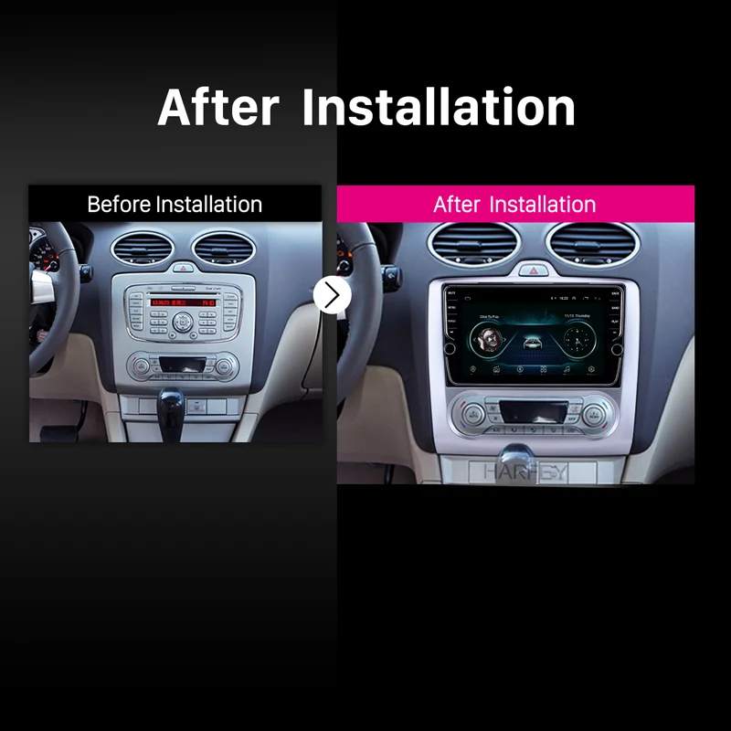 Sale Harfey 2Din HD Car Stereo Android 8.1 for Ford Focus Exi AT 2004 2005 2006 2007 2008 2009 2010 2011 with DSP 4RAM 32ROM 2.5D IPS 4