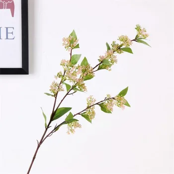 

Flone Artificial Single Branch Pearl Fruit Tree Plant With Leaves Simulation Plastic Flower Fake Flower Home Party Wedding Decor