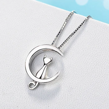 

Utimtree S925 Stamped Sterling Silver Cat Pendants Necklaces for Women Jewelry Animal Design Statement Choker Necklace Girl Gift