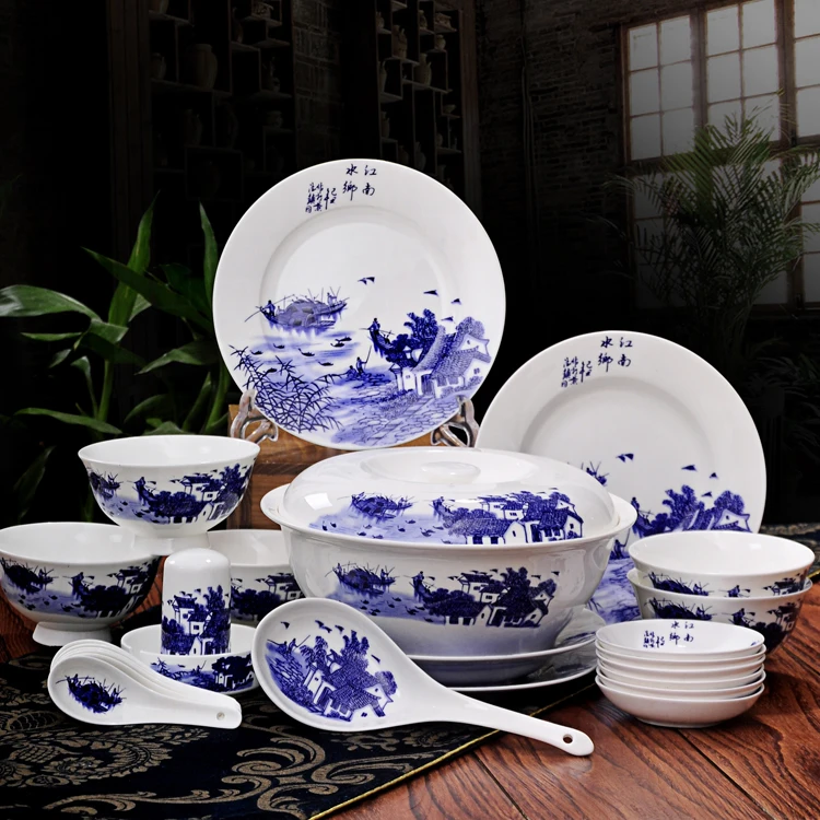 

christmas 56piece set royal floral painting fine bone china unit dinner buffet dishes porcelain dinner plate set crockery dish
