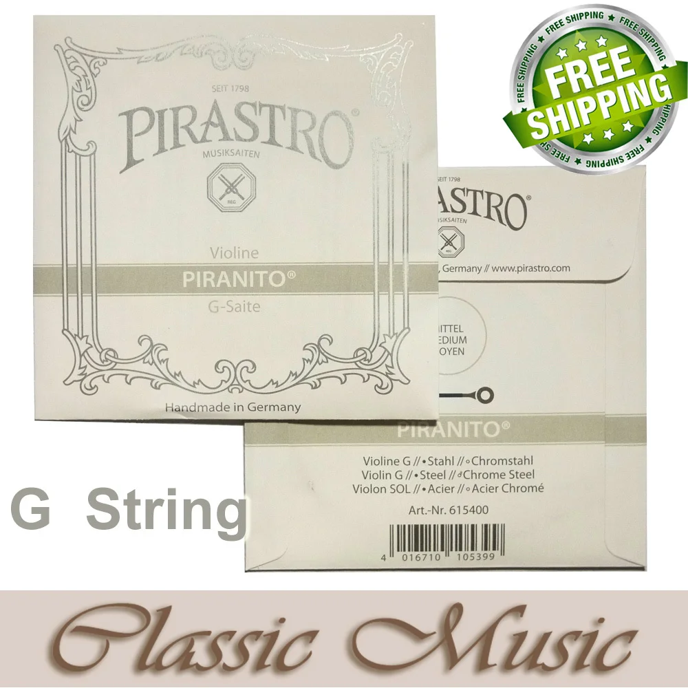 

Free shipping ,Pirastro Piranito Violin String ,G String(615400),Ball End ,4/4,Made in Germany