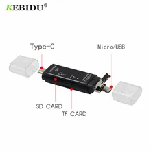 KEBIDU высокоскоростной Тип C micro USB 3,0 OTG кард-ридер TF кард-ридер адаптер для ПК Android камеры удлинитель