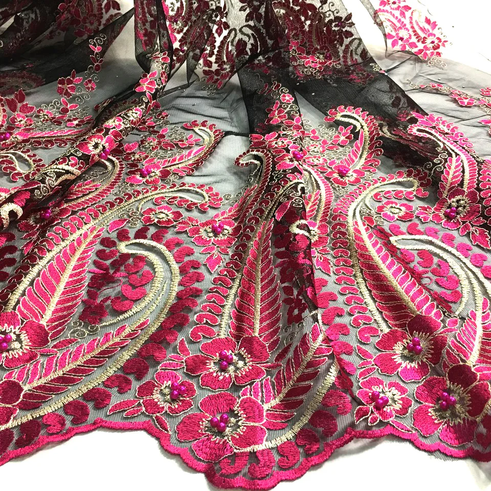 Buy 2018 African Laces Fabrics Embroidered nigerian