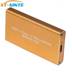 XT-XINTE USB 3,1 тип-c к mSATA SSD корпус USB-C к Мини SATA адаптер для жесткого диска внешний HDD Мобильный коробка 3030/5030 SSD 10 Гбит/с