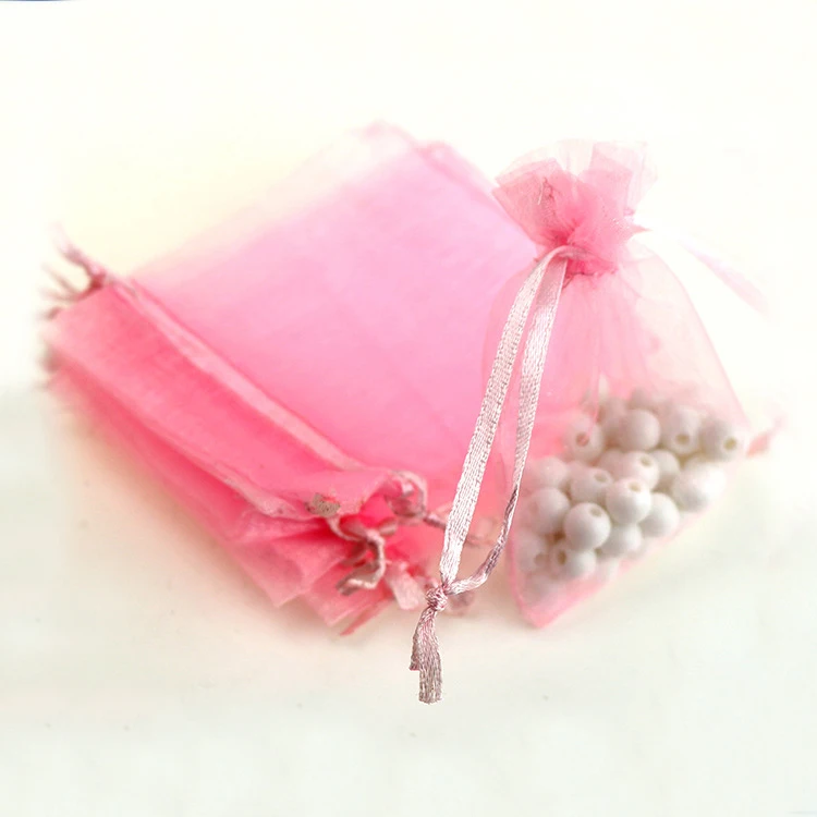 Buy 7*9cm 100pcs Pink small gift bags for jewelry