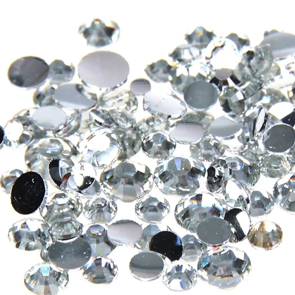 

Crystal CRYSTAL 1000pcs 2-5mm Resin Rhinestones Round Flatback Non Hot Fix Diamonds Appliques For Craft Fabric Wedding Dresses