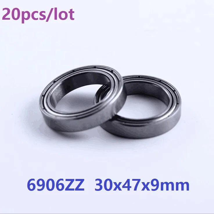 

20 шт./лот 6906 ZZ 6906ZZ тонкий подшипник 30x47x9 глубокий шаровой подшипник 30*47*9 мм