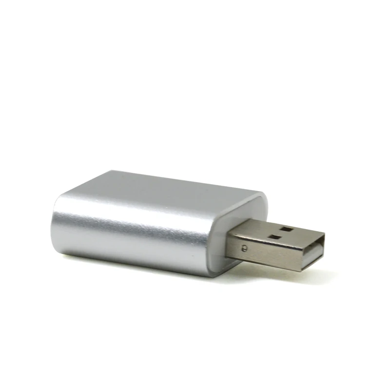 

Aluminum External 3.5mm jack USB to 3D Audio USB Sound Card Adapter 7.1 Professional Headphone/Microphone For WinXP/78 Android