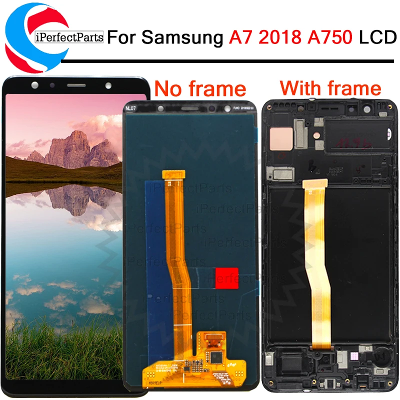 100% протестированный ЖК дисплей 6 0 ''для Samsung Galaxy A7 2018 SM A750F A750 сенсорный экран с
