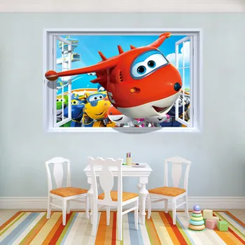 

3D Window View Super Wings Jett Wall Sticker Decal Decor Poster Mural removable B431-6
