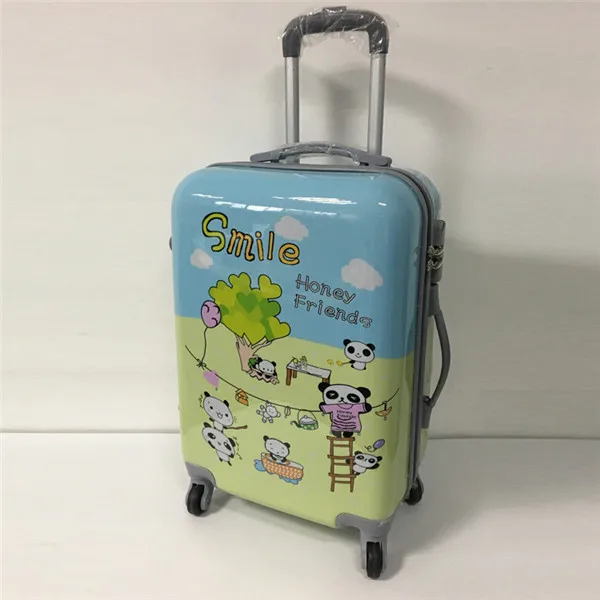 ZYJ Дети Мультфильм Капитан Америка путешествия багаж на колёсиках Девушки Мужчины Женщины чемодан Carry On 2" 24" дюймов самолет-тележка багаж - Цвет: Panda