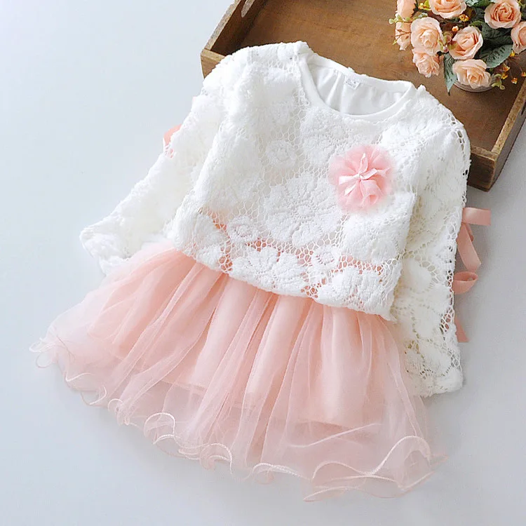 Perfect Toddler Infant Baby Girl Long Sleeve Tutu Dress Princess Floral Dresses
