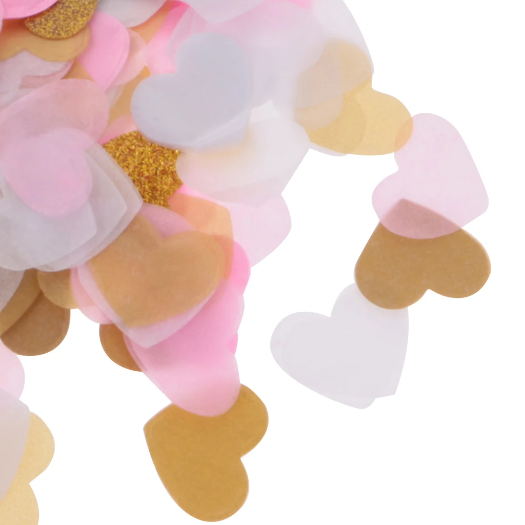 

1400Pcs Heart Shape Confetti Tissue Paper Wedding Party Decor Biodegradable