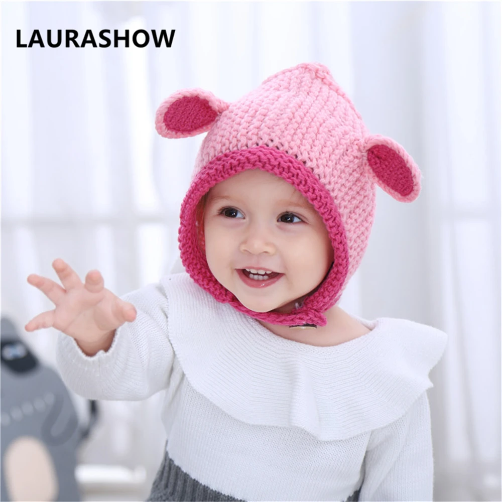 LAURASHOW Kids Autumn Winter Toddler Knitted Baby Hathat hatknitted hatwinter knitted hats