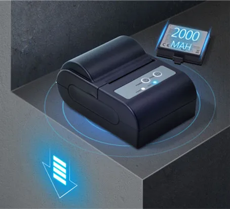

New Mini USB+Bluetooth Thermal Printer Mobile 58mm Pocket portable ticket receipt support ESC/POS have protection case printer