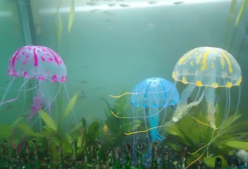 Светящийся эффект яркие Медузы для аквариума аквариум сад бассейн декоративное украшение