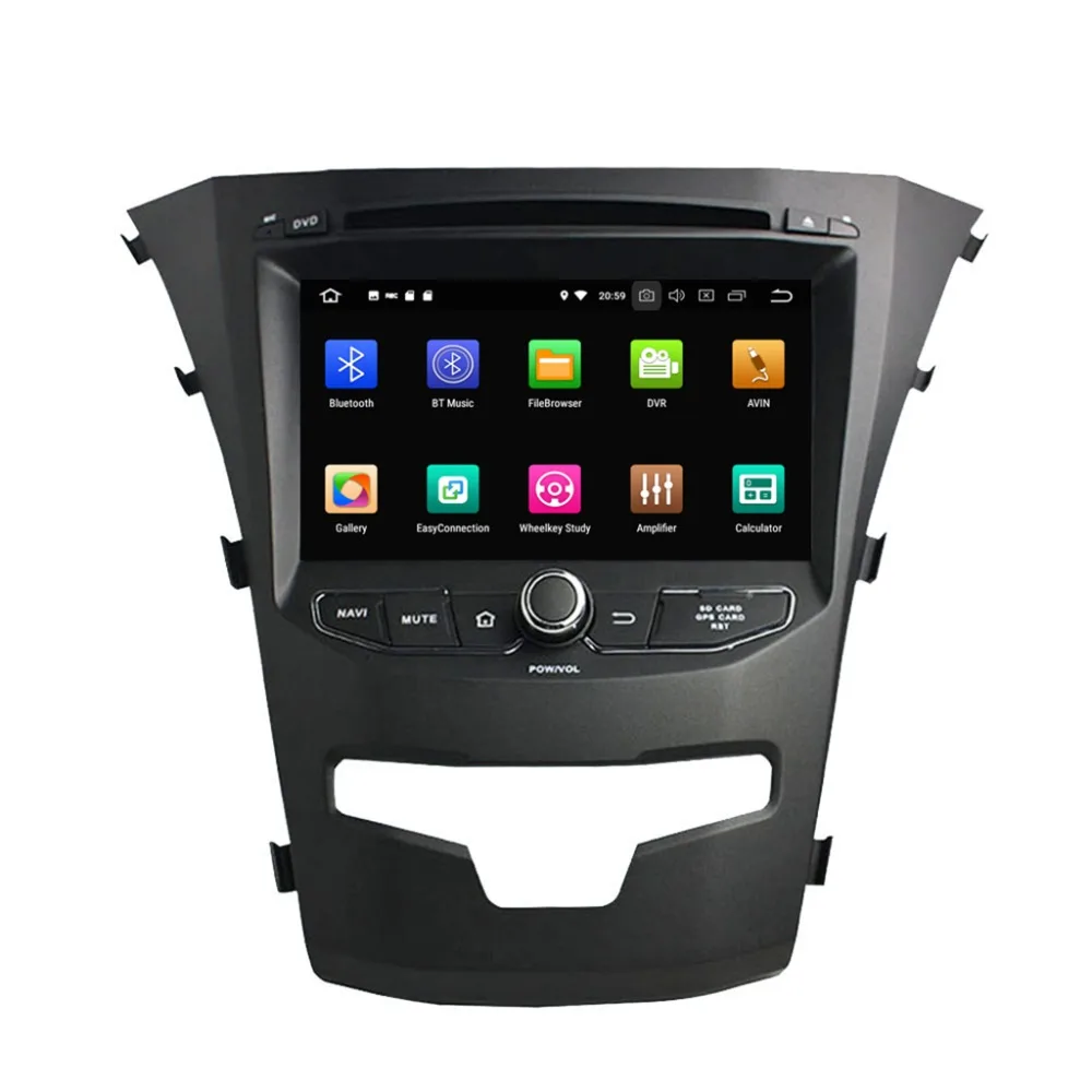 Clearance Octa Core 7 inch Android 9.0 Car Radio DVD player GPS for for SsangYong  Korando 2014 NAVIGATION gps 4G ram 64g rom stereo auto 1