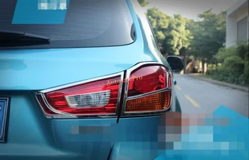 

4PCS ABS Chrome Tail Rear light Cover Trim For Mitsubishi ASX RVR Outlander Sport 2013-2015
