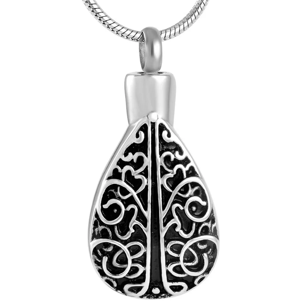 

MJD8501 Tree of life Oval URN Pendant Jewelry Cremation Keepsake Funeral Locket with personalized Engraving and fill kit